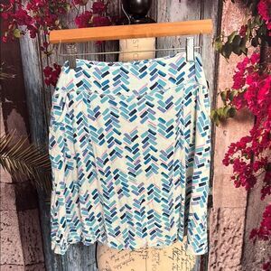 Fresh Produce Maritime Mosaic skort, size large, fair condition